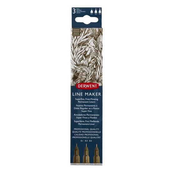 Derwent Grey Graphik Markers 3 Pack image number 1