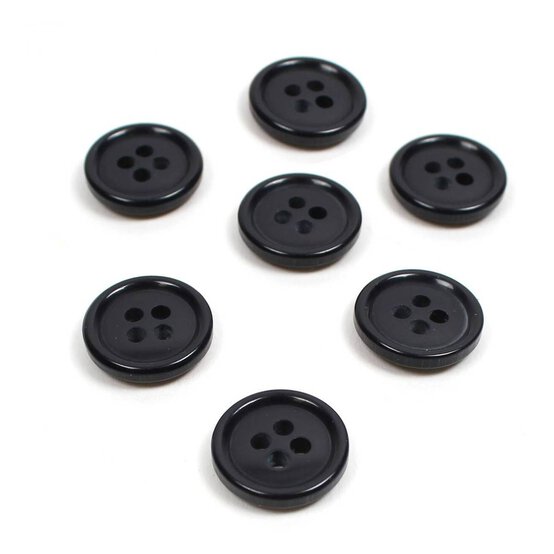 Hemline Royal Blue Basic Holes Button 7 Pack image number 1