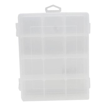 Clear Plastic Storage Box 19.5cm x 14.5cm