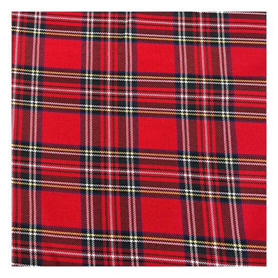 Royal Stewart Poly Viscose Tartan Fabric by the Metre image number 2