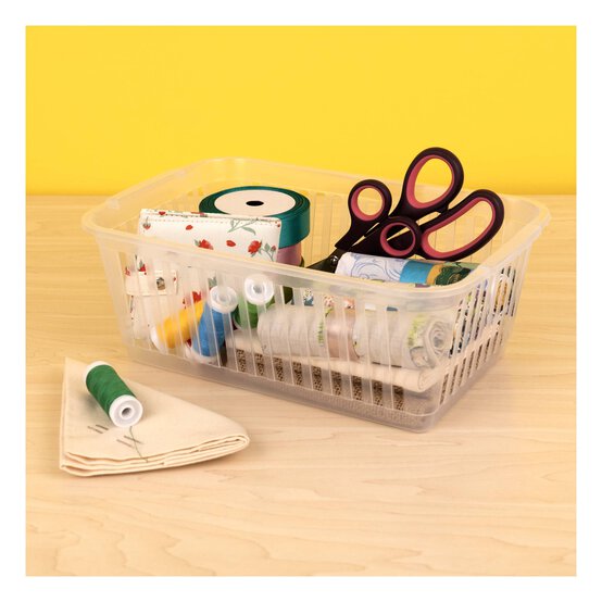 Whitefurze White Handy Basket 30cm x 19cm x 11cm image number 5