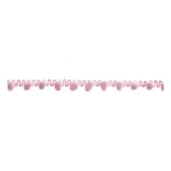 Light Pink 7mm Pom Pom Trim by the Metre image number 1