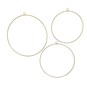 Gold Hanging Hoops 3 Pack image number 2
