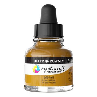 Daler-Rowney System3 Gold Imit Acrylic Ink 29.5ml