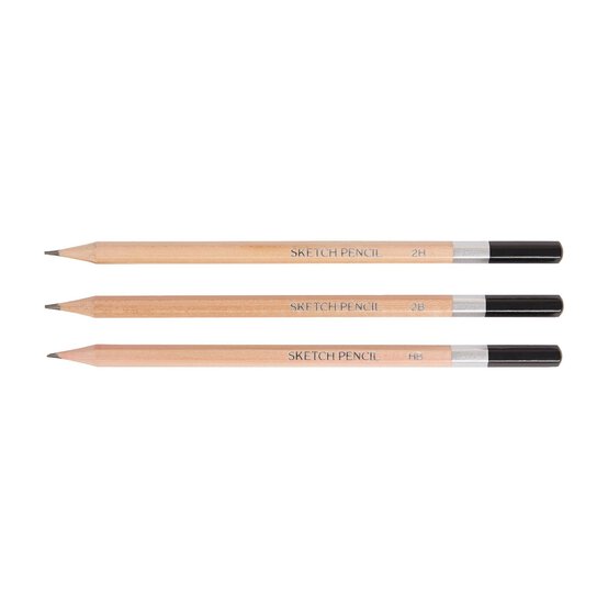 Graphite Sketching Pencils&nbsp;3 Pack image number 2