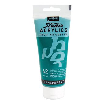 Pebeo Phthalocyanine Emerald Studio Acrylic Paint 100ml