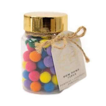Violet Studio Bright Pom Poms Jar 75 Pack
