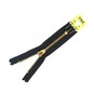 YKK Black Brass Jeans Zip 10cm image number 1