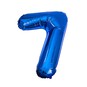 Extra Large Blue Foil Number 7 Balloon image number 1