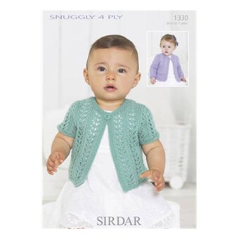 Sirdar Snuggly 4 Ply Girls Cardigan Pattern 1330