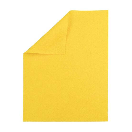 Yellow Polyester Felt Sheet A4 image number 1