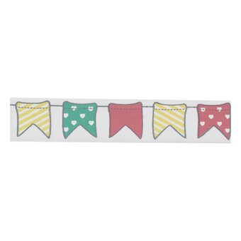 Colourful Bunting Satin Ribbon 19mm x 4m