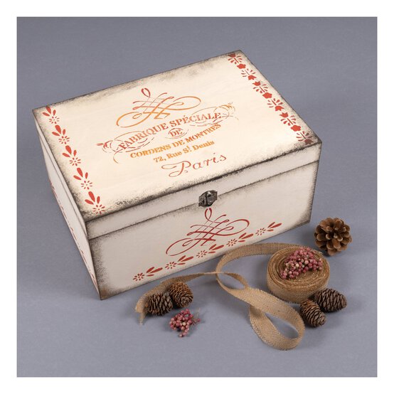 Wooden Storage Box 35cm x 25cm x 17cm image number 4