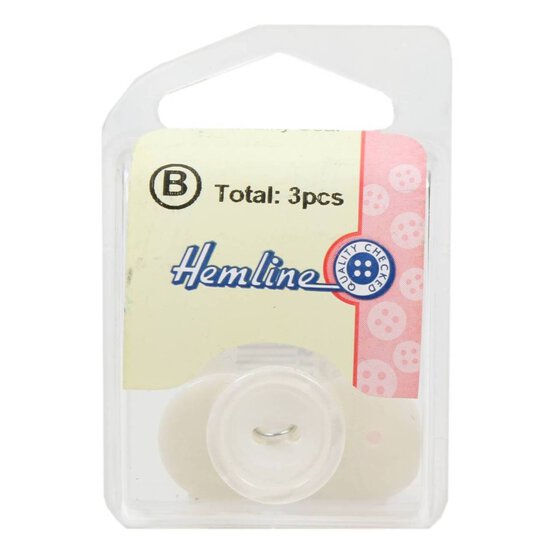Hemline White Basic Knitwear Button 3 Pack image number 2