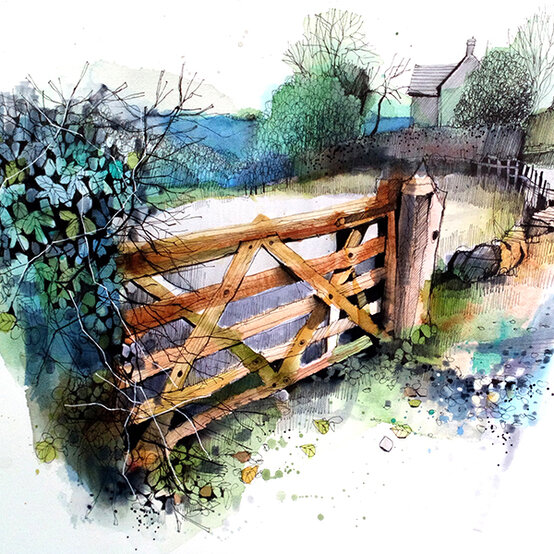 Using Derwent Inktense Paints with Urban Sketcher Ian Fennelly image number 1