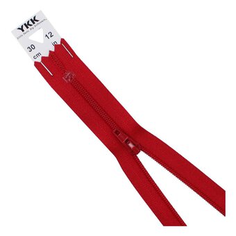 YKK Red Dress and Skirt Zip 30cm