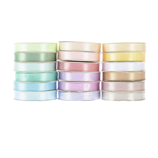 Pastel Mixed Ribbons 2m 18 Pack