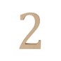 MDF Wooden Number 2 8cm image number 4