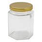 Clear Hexagonal Glass Jar 190ml image number 1