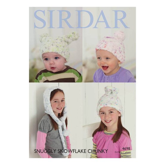 Sirdar Snowflake Chunky Hats Digital Pattern 4698 image number 1