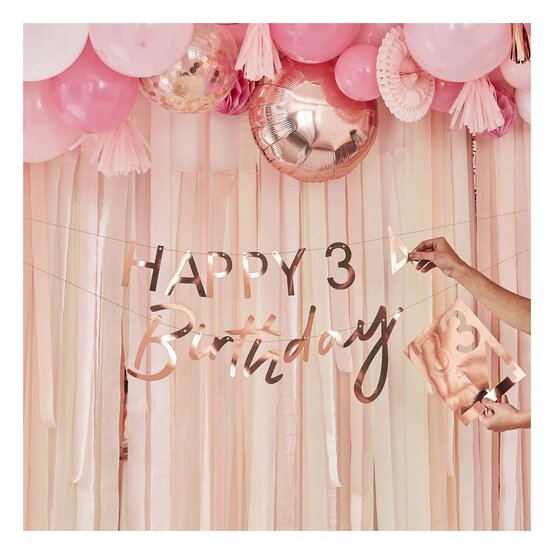 Ginger Ray Rose Gold Customisable Bunting 1.5m image number 2