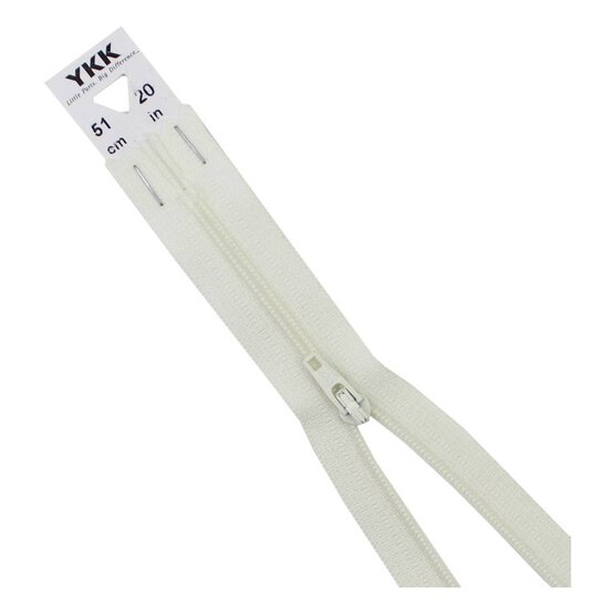 YKK Ivory Dress and Skirt Zip 51cm image number 1