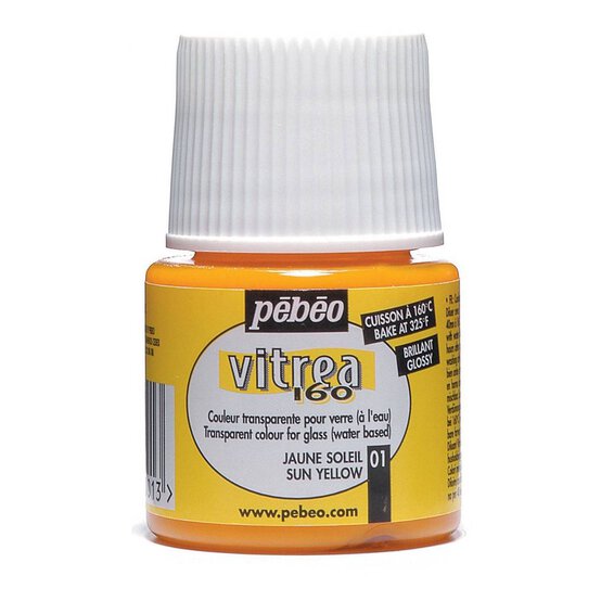 Pebeo Sun Yellow Vitrea 160 Paint 45ml image number 1