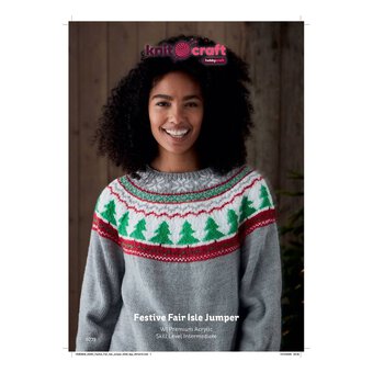 Knitcraft Festive Fair Isle Jumper Pattern 0239