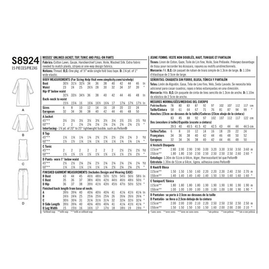 Simplicity Women&rsquo;s Separates Sewing Pattern S8924 (6-14) image number 2