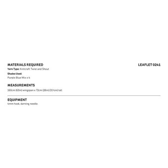 Knitcraft Corner to Corner Crochet Shawl Digital Pattern 0241