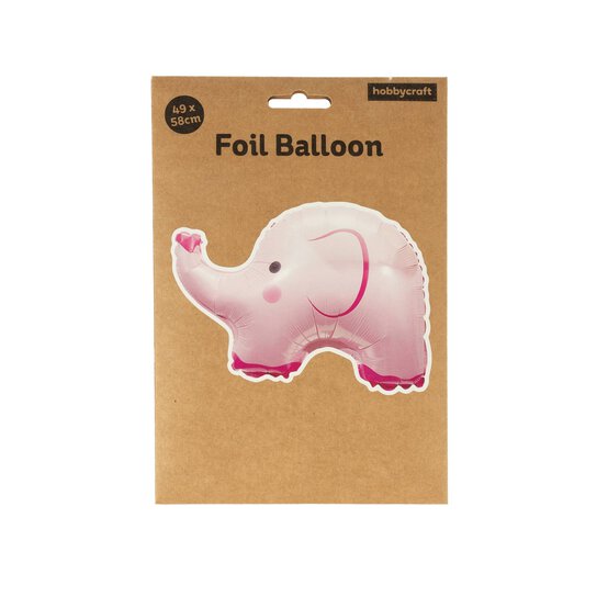 Large Pink Elephant Foil Balloon image number 3