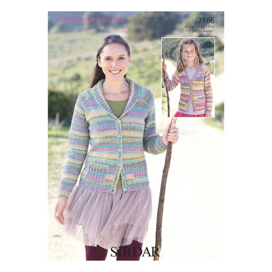 Sirdar Crofter DK Cardigans Digital Pattern 7166 image number 1