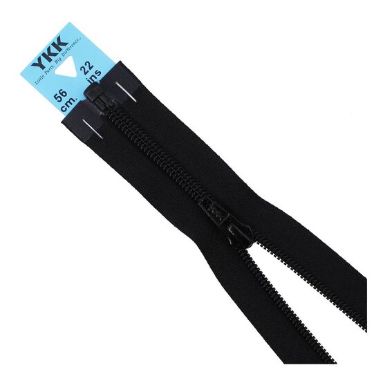 YKK Black Nylon Open End Zip 56cm image number 1