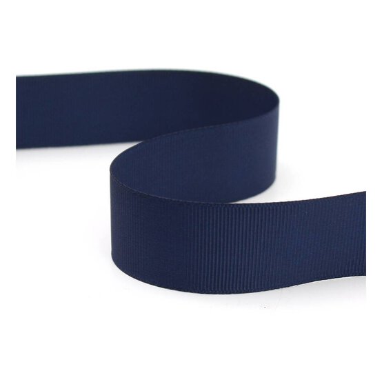 Navy Blue Grosgrain Ribbon 25mm x 5m image number 1