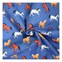 Blue Horse Polycotton Fabric by the Metre image number 1