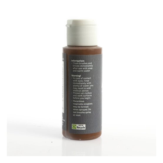 Chocolate Acrylic Craft Paint 60ml image number 3