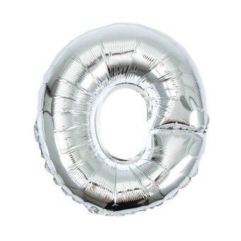 Silver Foil Letter O Balloon