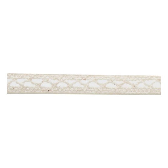 Cream Cotton Lace Ribbon 9mm x 5m image number 2