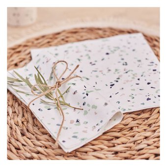 Ginger Ray Terrazzo Print Napkins 16 Pack