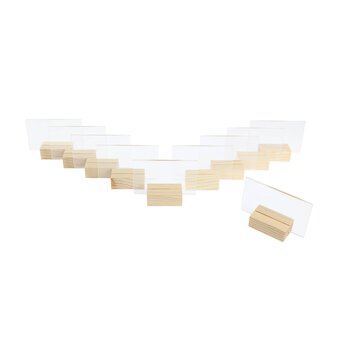 Clear Mini Acrylic Table Signs 10 Pack