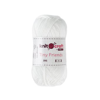 Knitcraft White Tiny Friends Yarn 25g