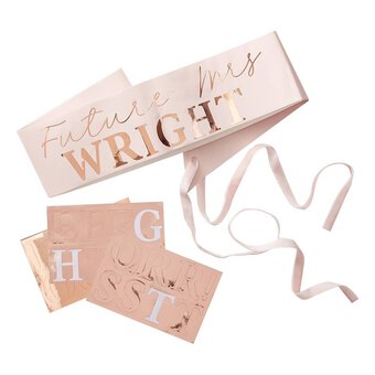 Ginger Ray Customisable Rose Gold Bride Sash