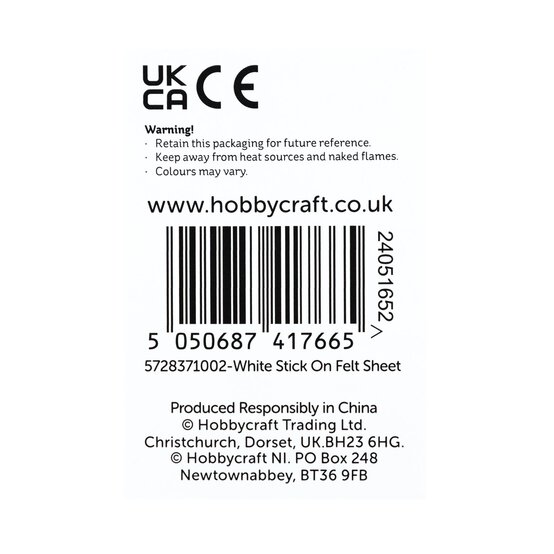 White Self-Adhesive Felt Sheet A4 image number 5