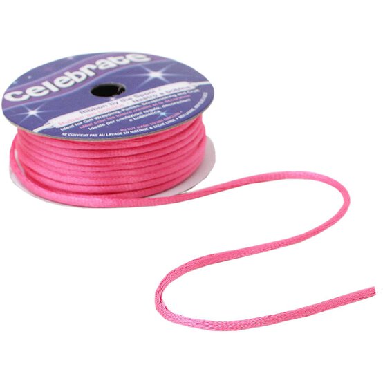 Hot Pink Ribbon Knot Cord 2mm x 10m image number 3