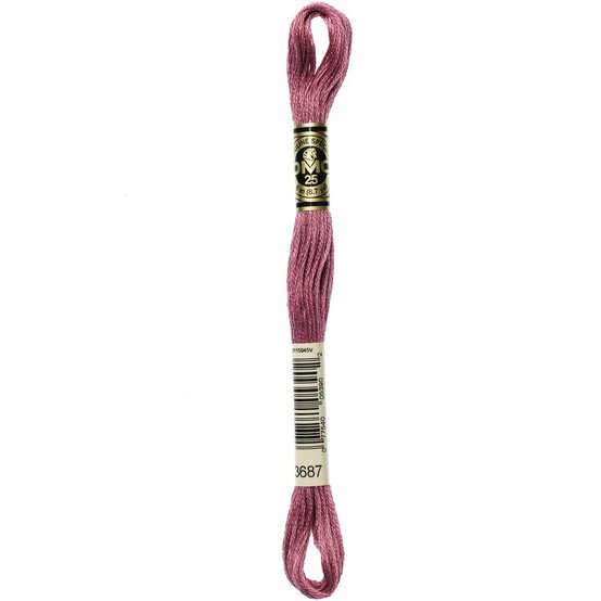 DMC Pink Mouline Special 25 Cotton Thread 8m (3687) image number 3