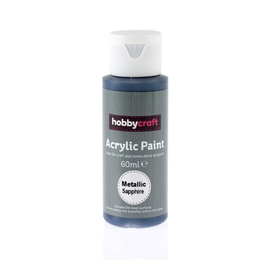 Metallic Sapphire Acrylic Craft Paint 60ml image number 1