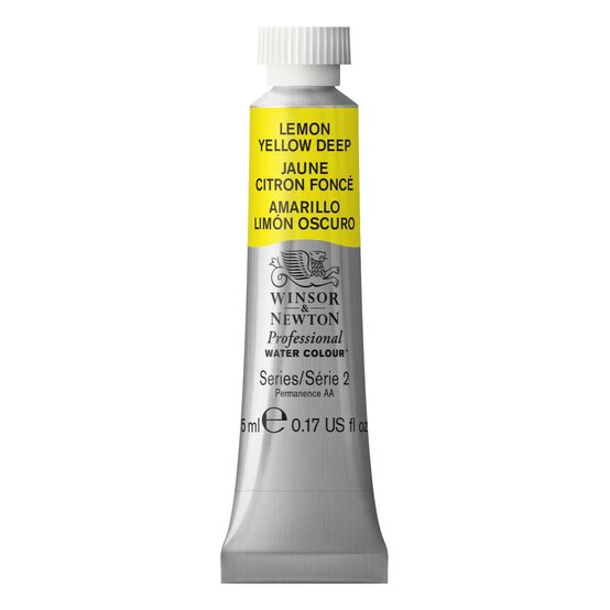Winsor & Newton Deep Lemon Yellow Professional Watercolour Tube 5ml image number 1