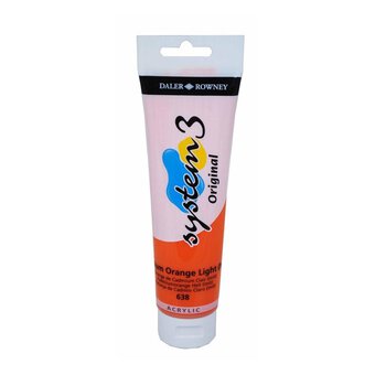 Daler-Rowney System3 Cadmium Orange Light Hue Acrylic Paint 150ml
