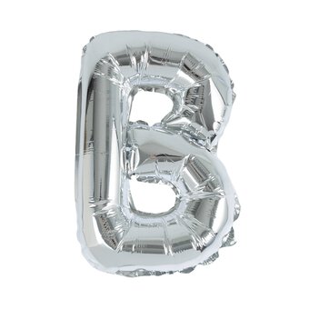 Silver Foil Letter B Balloon