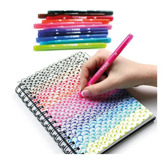 Tombow Bright Twin Tone Dual Tip Markers 12 Pack image number 2